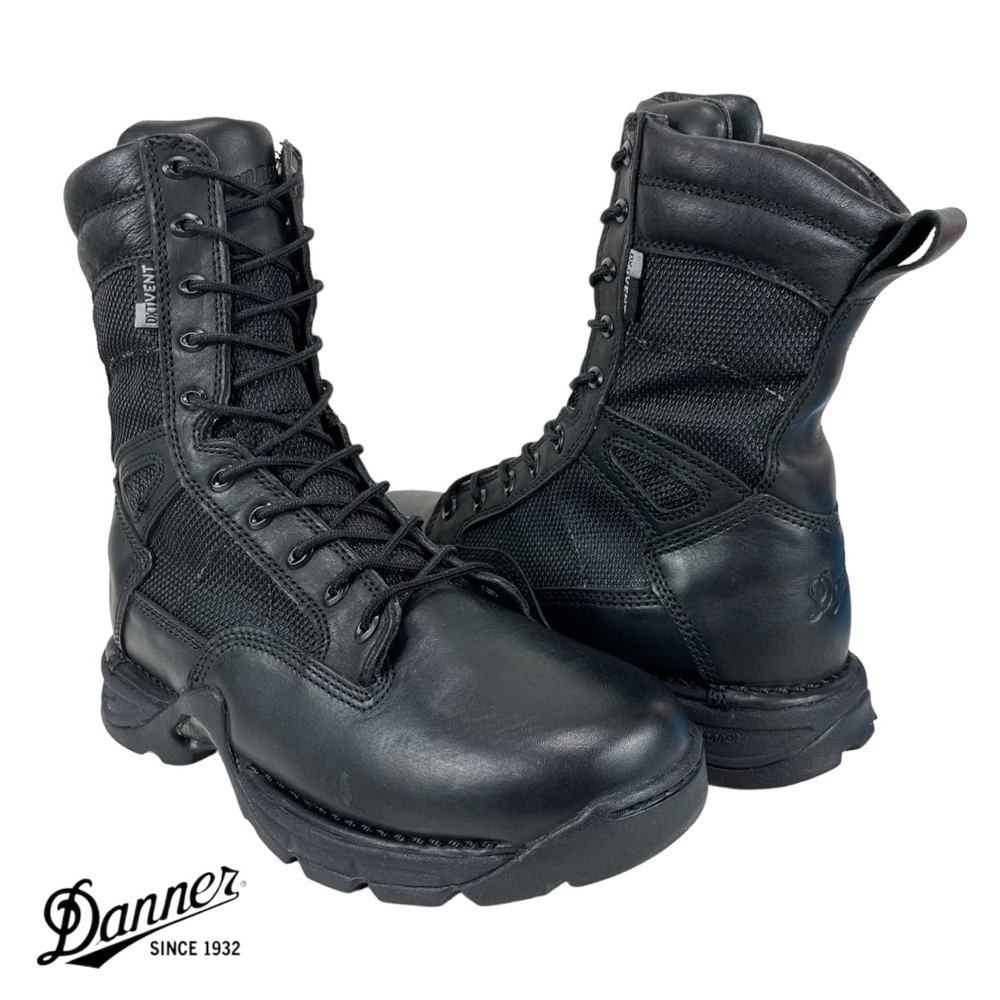 Danner Men 8D Striker II Black Leather Tactical Duty Boots 8 Inch Vent 42290